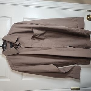 Tan Casual Button Down Shirt with Classic Style